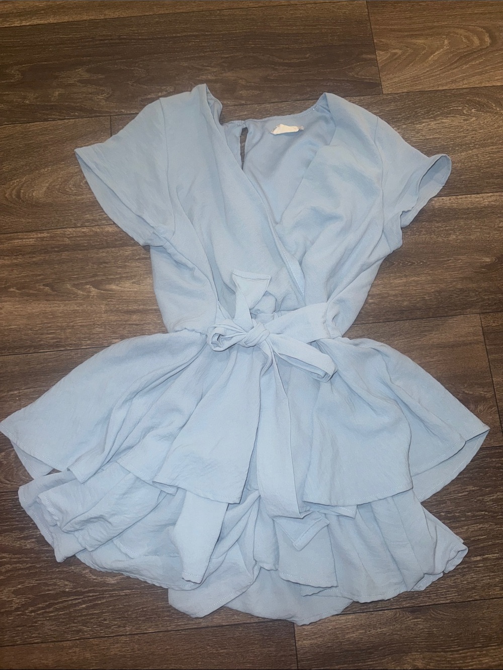 Altar'd State Light Blue Short Sleeve romper dress